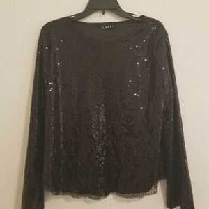 Black sequin Long Sleeve